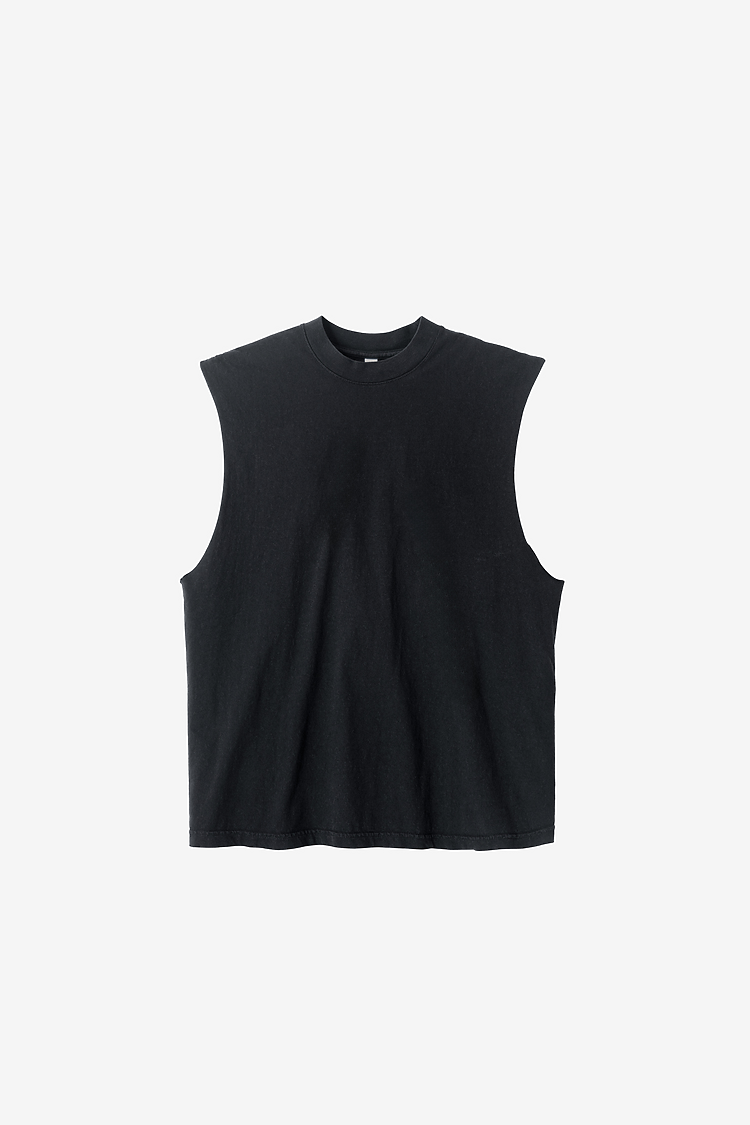 HOFTEN CUT OFF TEE BLACK
