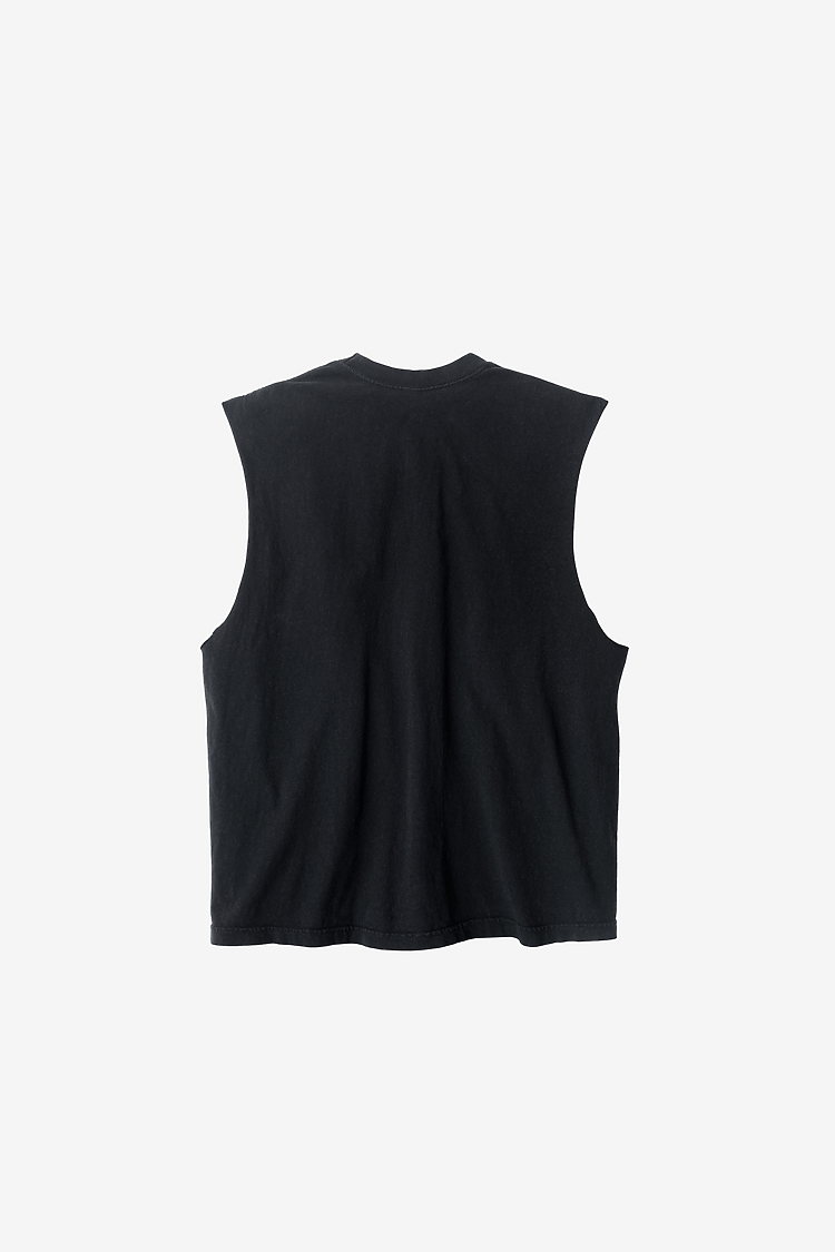 HOFTEN CUT OFF TEE BLACK