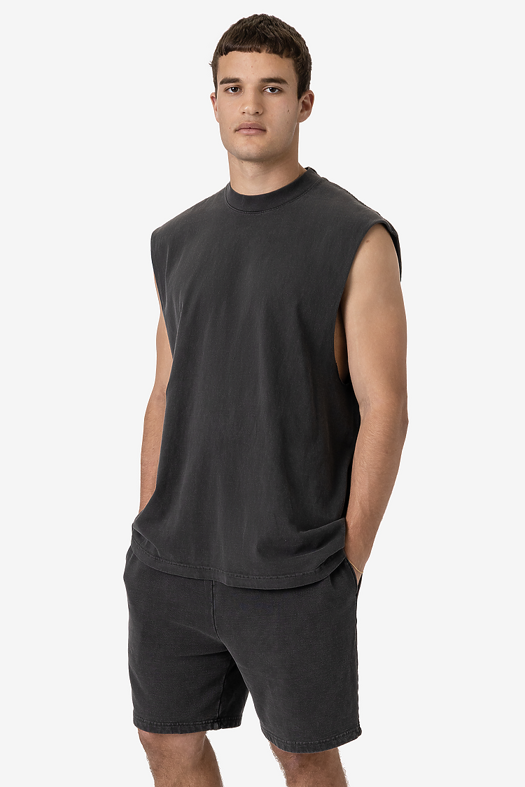 HOFTEN CUT OFF TEE VINTAGE BLACK